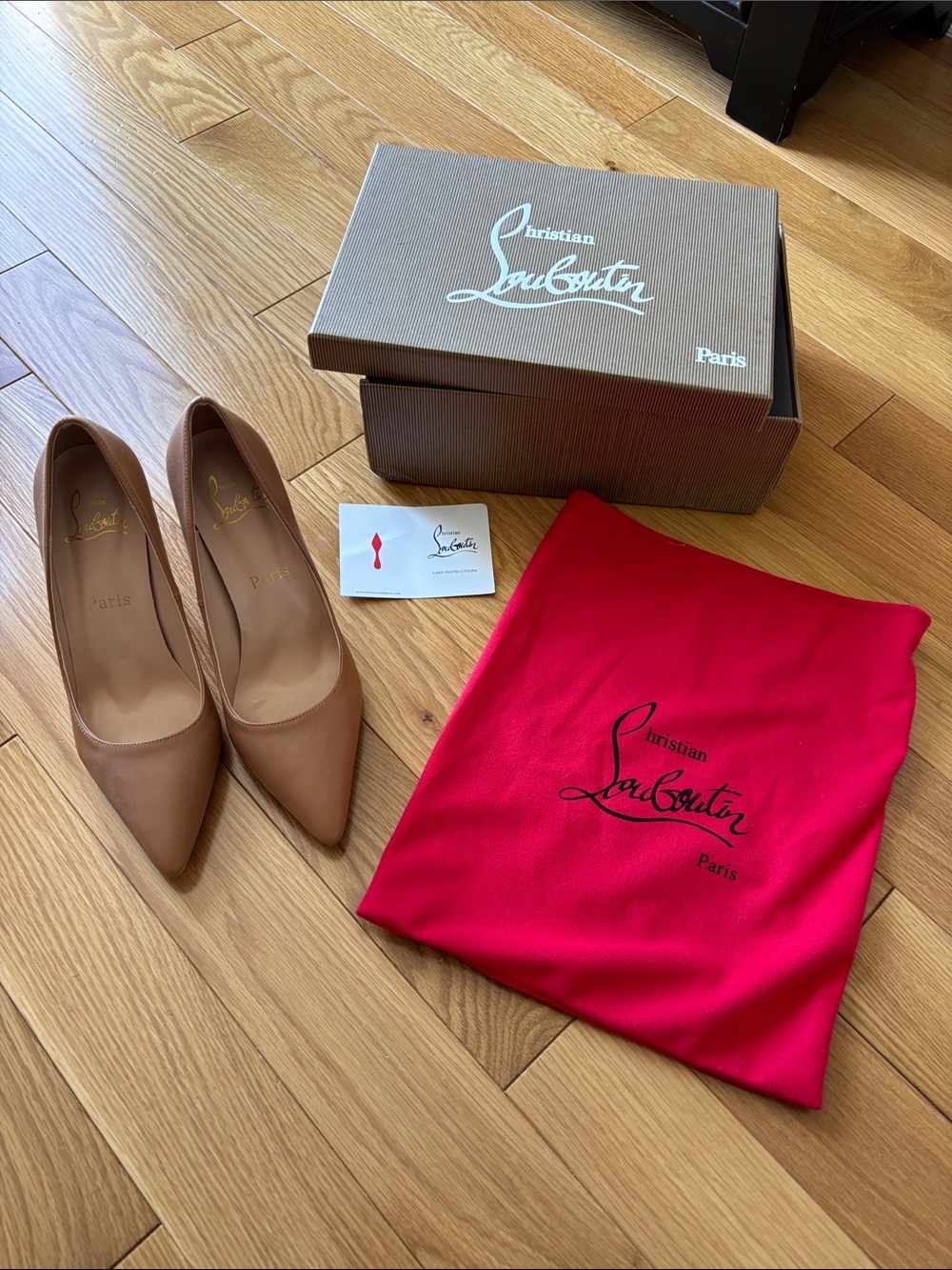 Nude red bottom heels